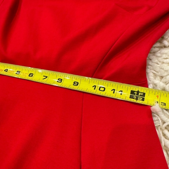 Women’s size 2 Kate Spade red fit and flare dress with cut out back bow - Picture 12 of 13